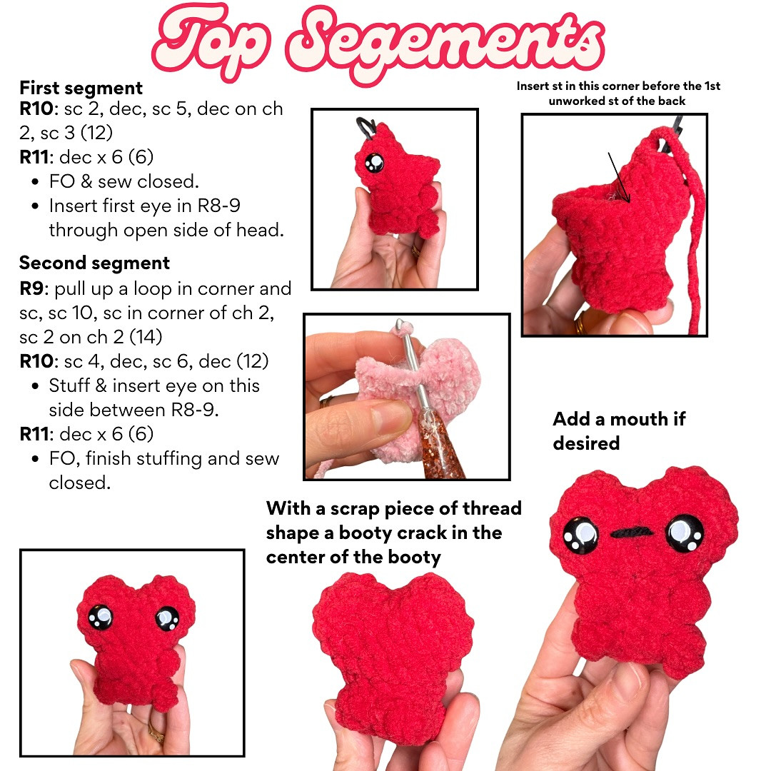 cheeky valentine advanced beginner crochet pattern