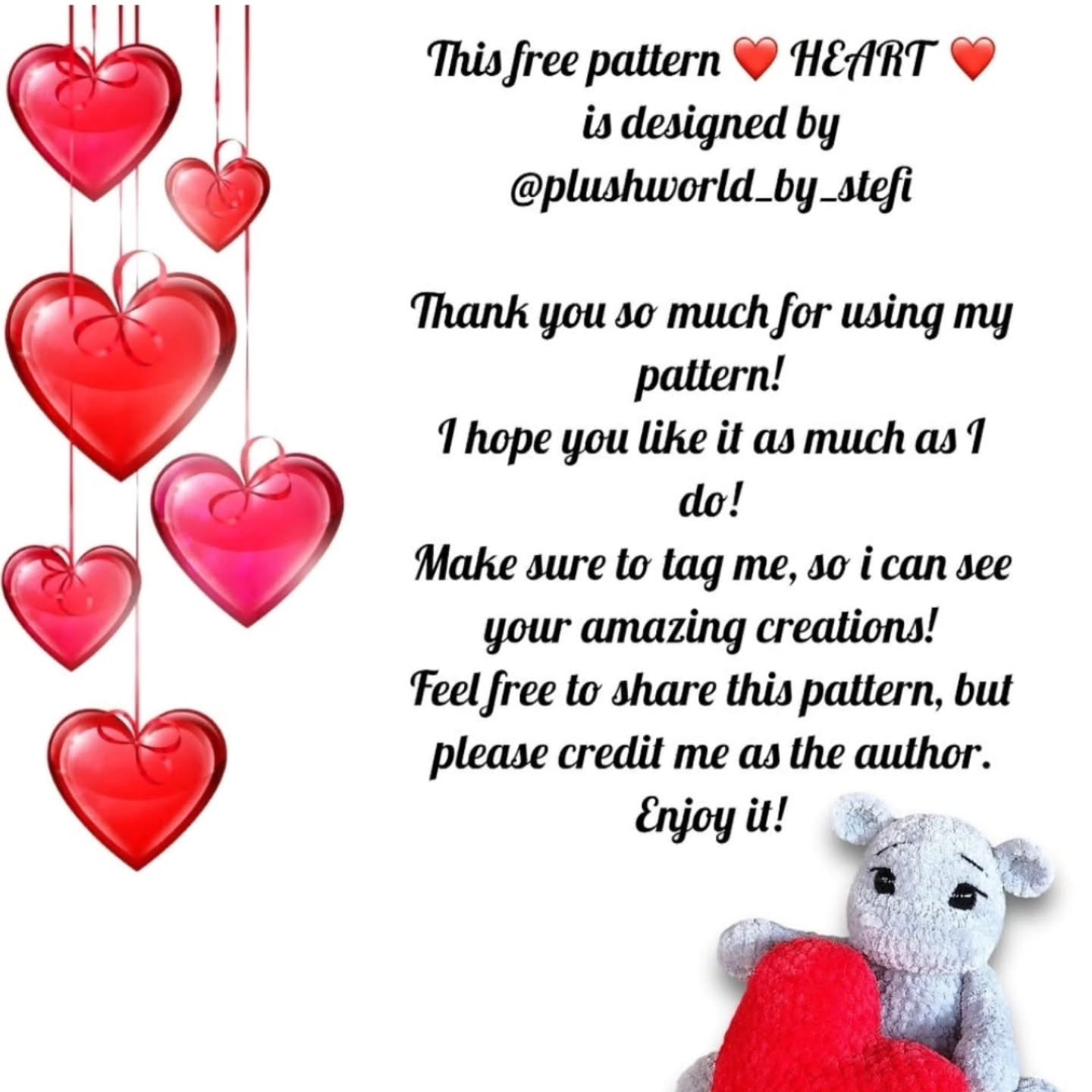 free amigurumi pattern red heart