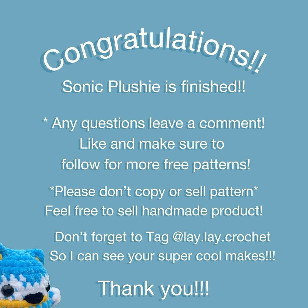 free pattern crochet sonic plushie