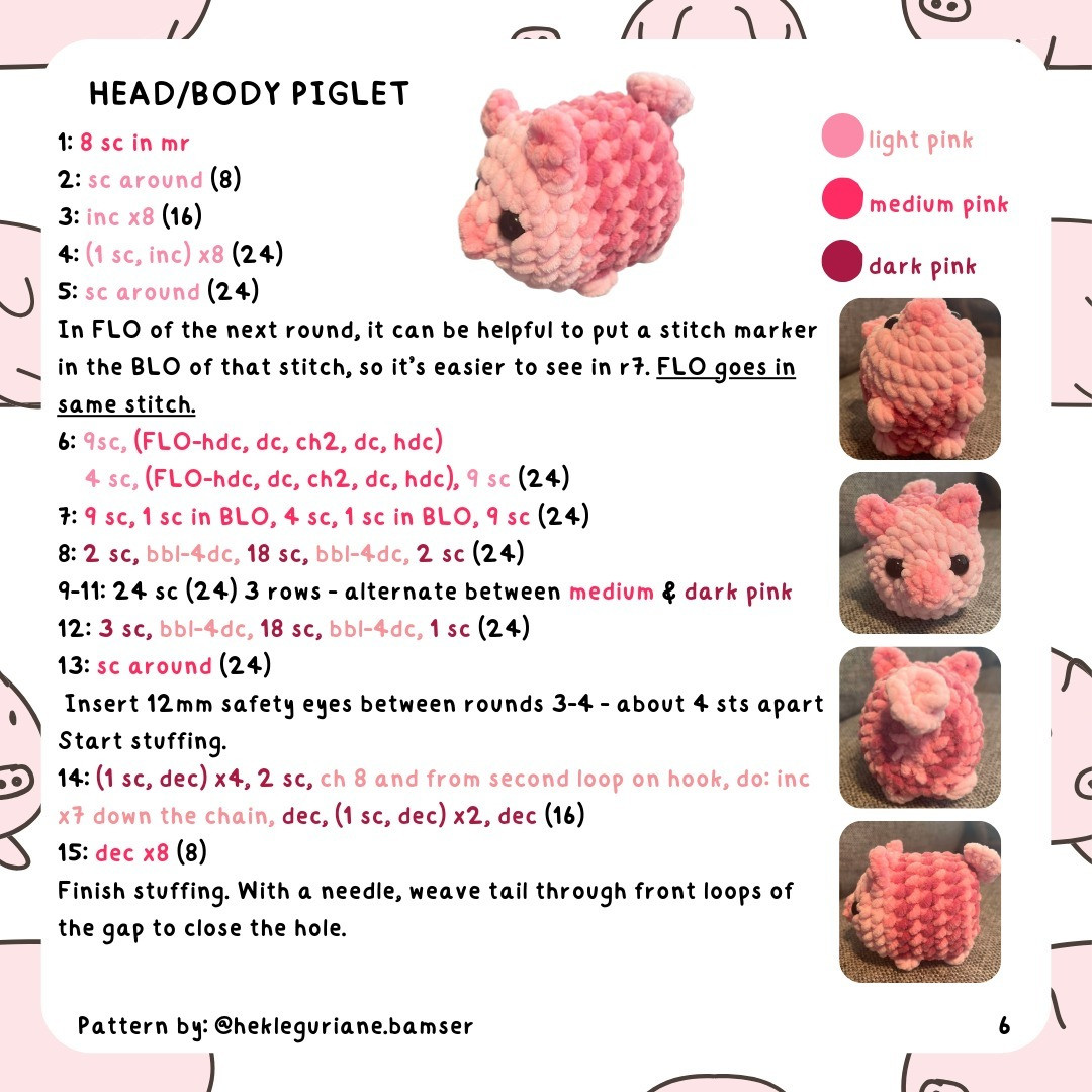 free pattern loaf pigs