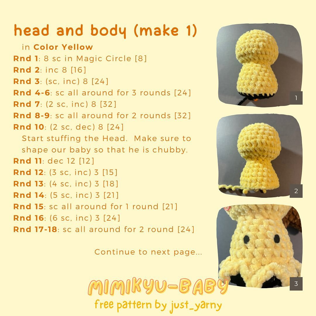 free pattern mimikyu baby