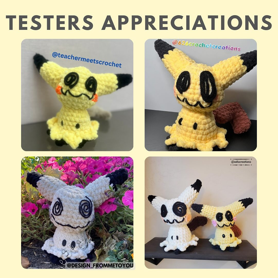 free pattern mimikyu baby