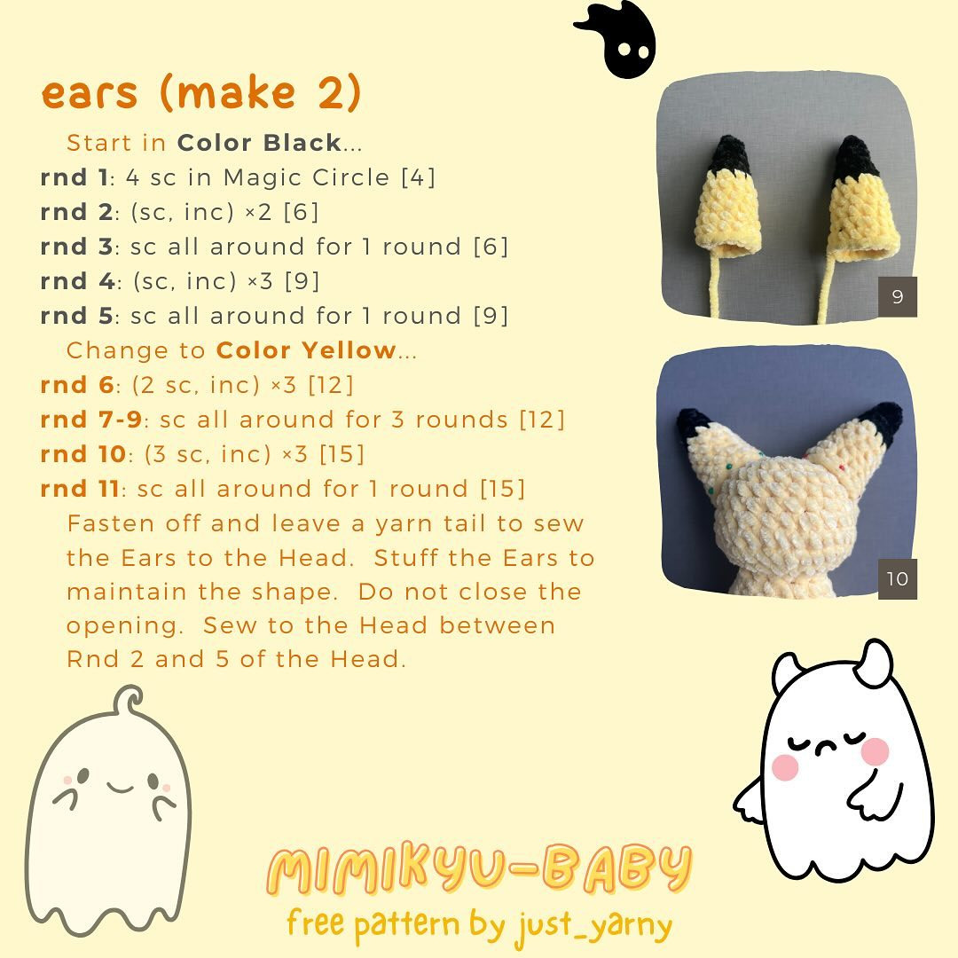 free pattern mimikyu baby