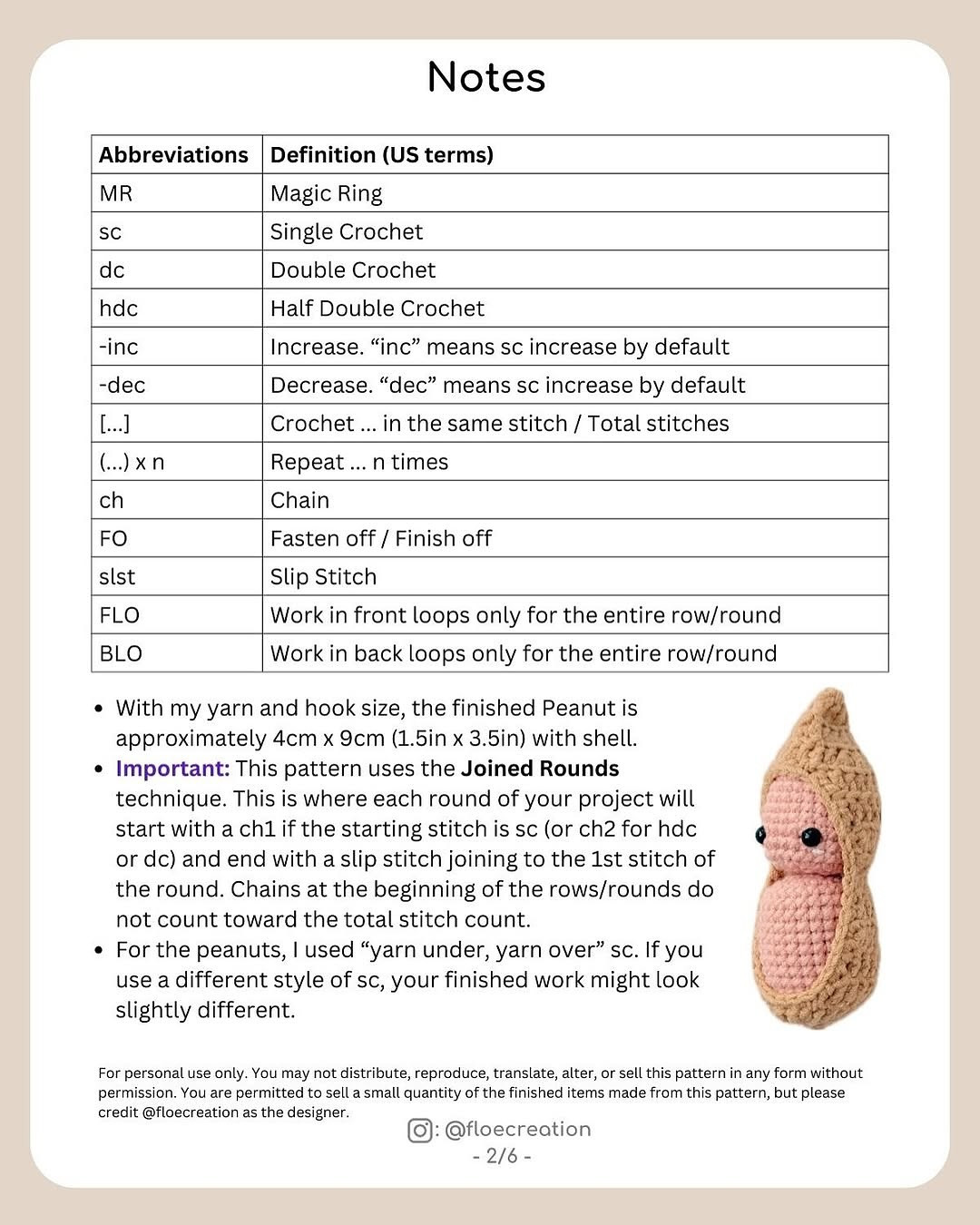 free pattern peanut