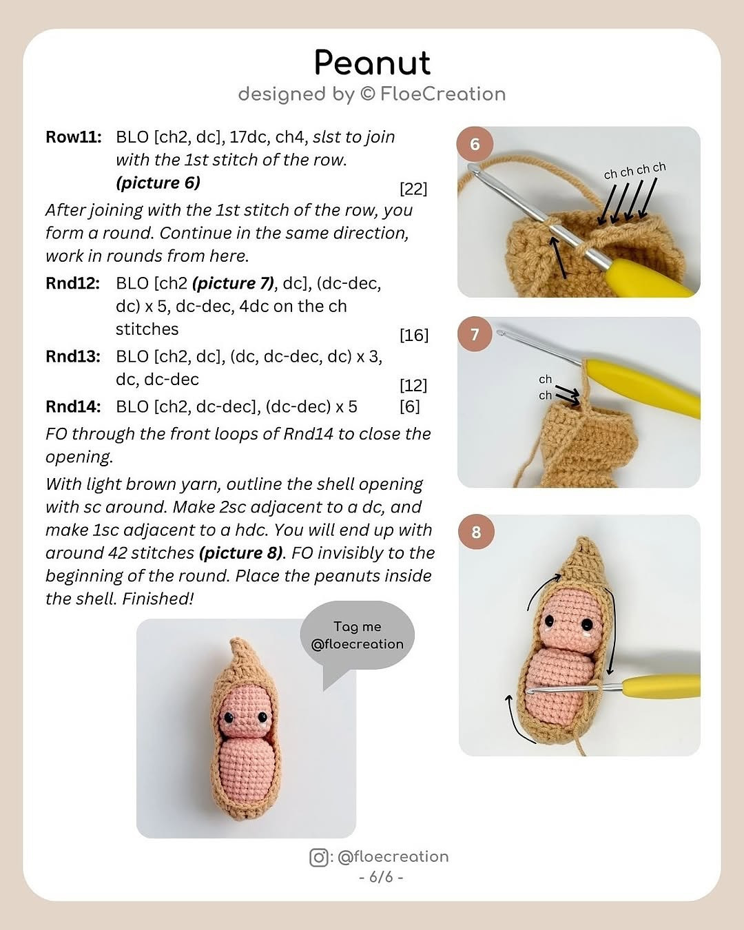 free pattern peanut