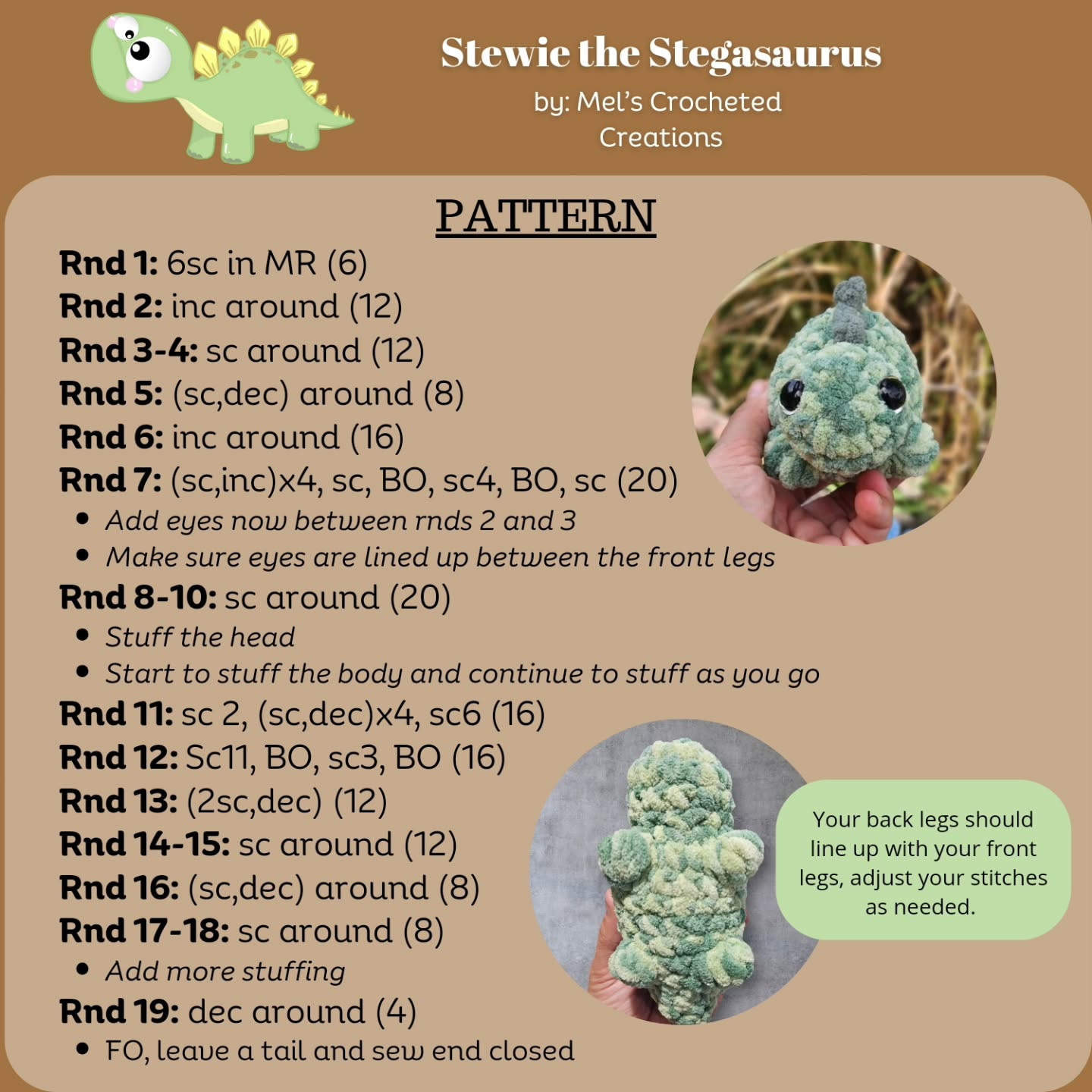 FREE PATTERN

Stewie the Stegasaurus