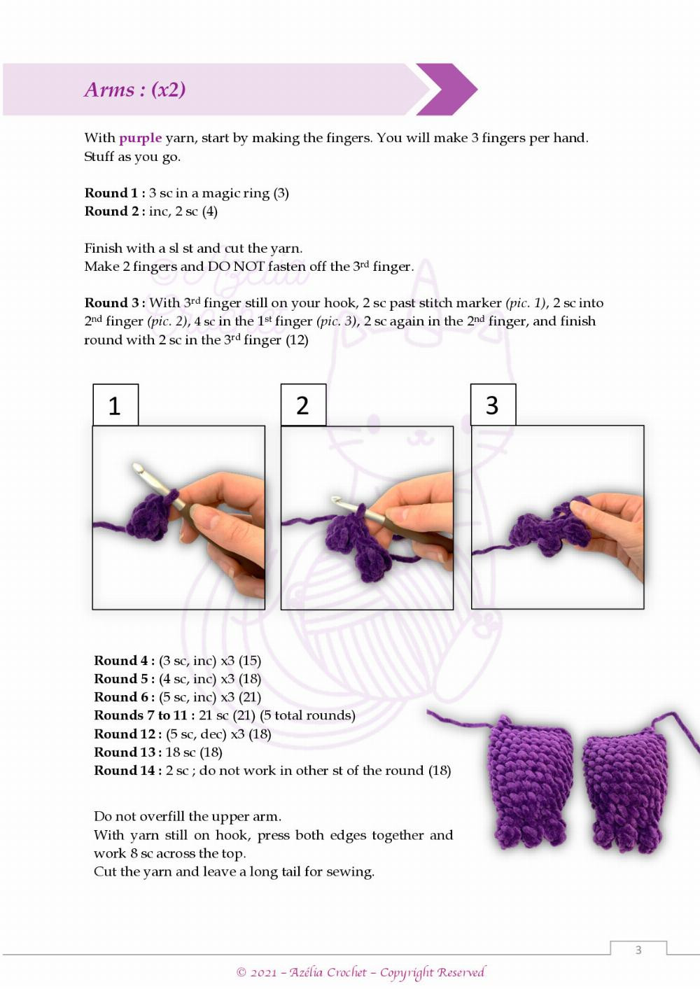 Gengar crochet pattern