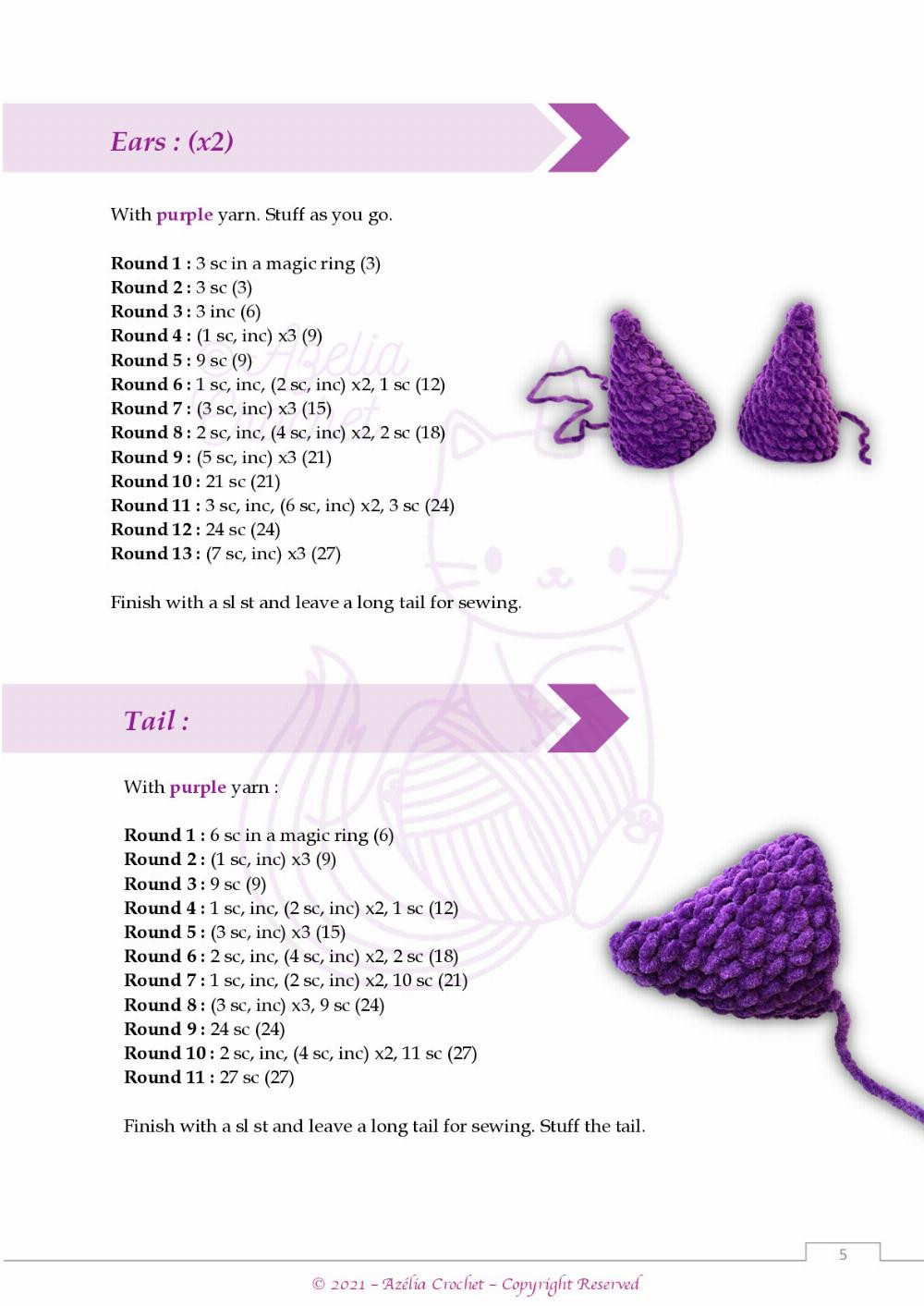 Gengar crochet pattern