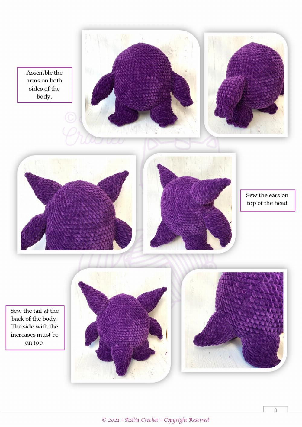 Gengar crochet pattern