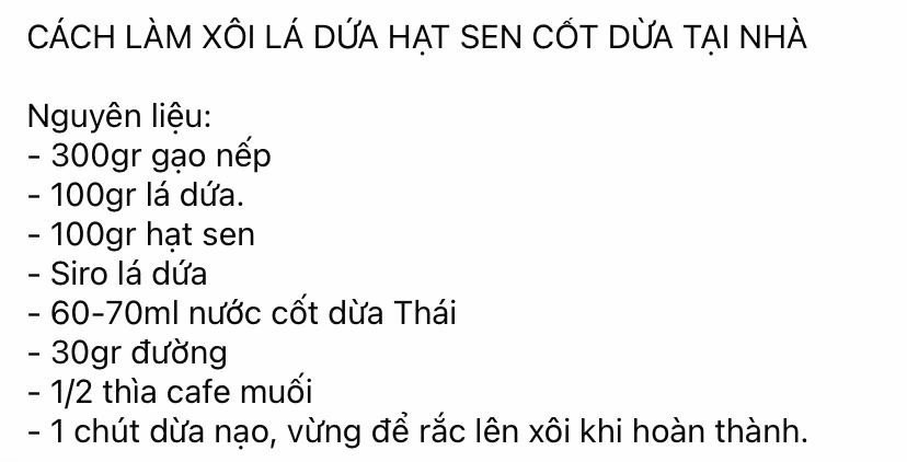 Hướng Dẫn Cách Làm Xôi Lá Dứa Hạt Sen Cốt Dừa Tại Nhà Thơm Ngon Dễ Làm.