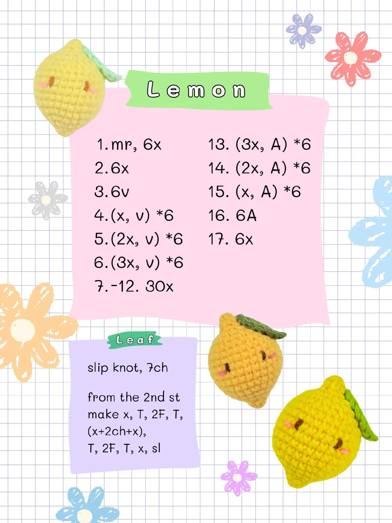 Lemon 🍋amigurumi crochet pattern