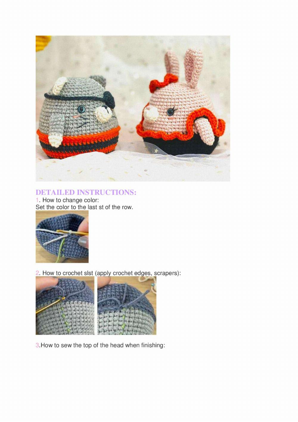 Oliver The Bunny Crochet PDF Free Amigurumi Pattern