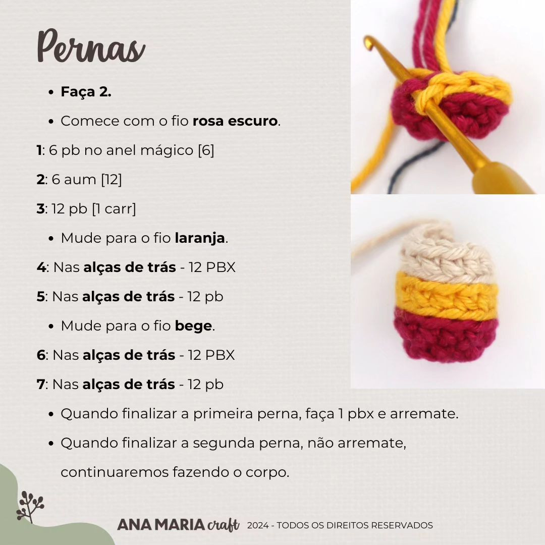 Padrão de crochet para uma boneca de óculos e cabelo castanho.