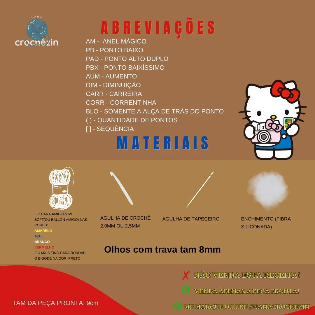 Padrão gratuito: Hello Kitty, ou Kitty White!