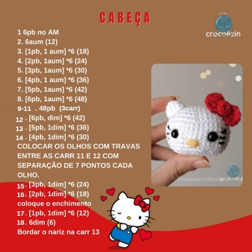 Padrão gratuito: Hello Kitty, ou Kitty White!