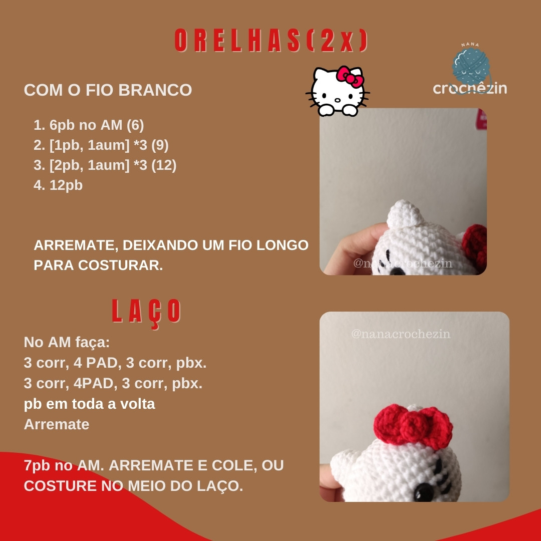 Padrão gratuito: Hello Kitty, ou Kitty White!