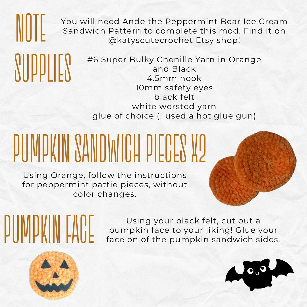 pumpkin bat sandwich