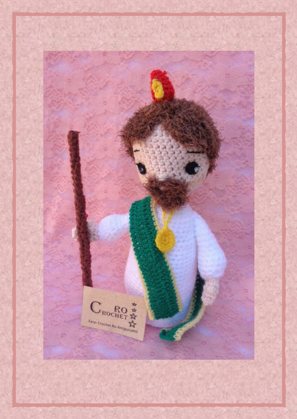 SAN JUDAS TADEO – COLECCIÓN “FE” Diseño de Roxana .Jaime. - Crochet Ro Amigurumis ALTURA