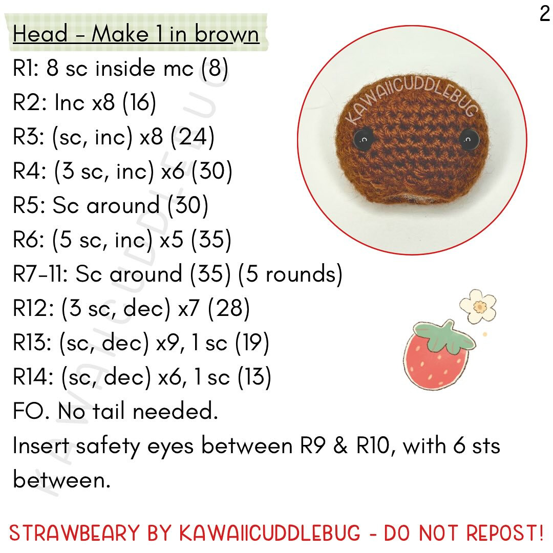 strawbeary free pattern