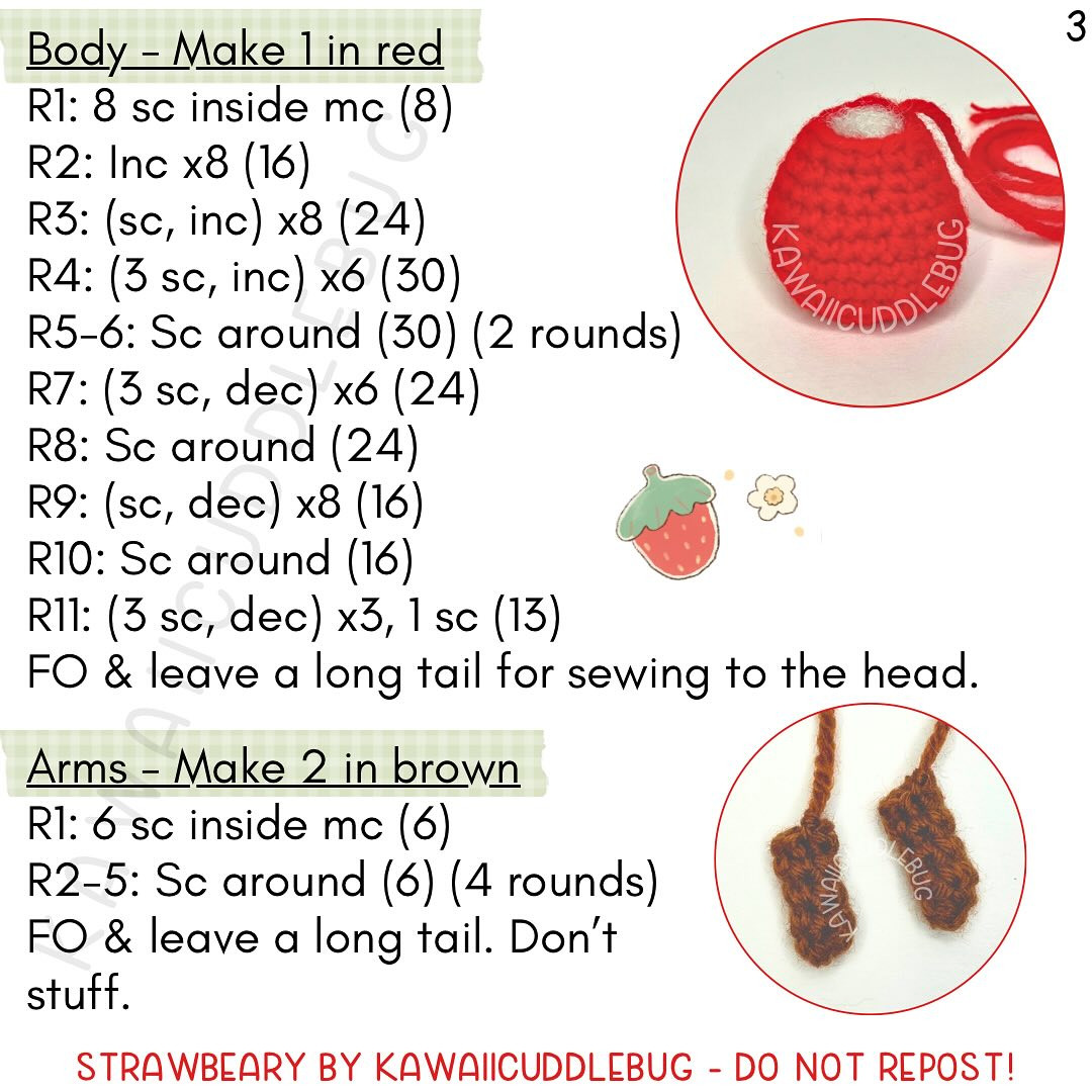 strawbeary free pattern