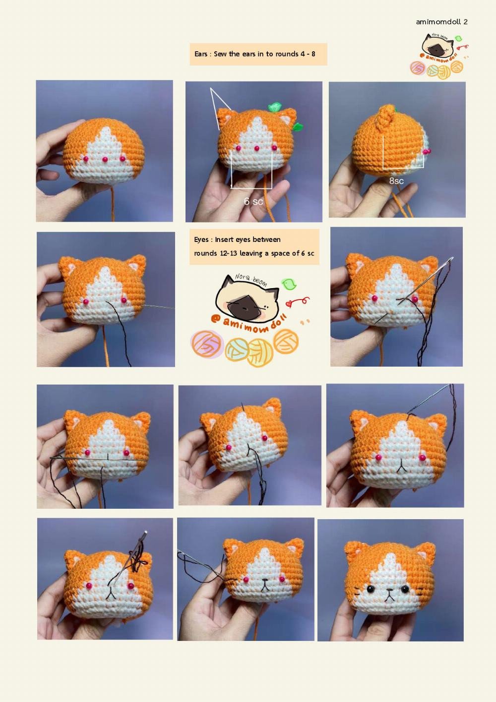 Tabby kitten Crochet Pattern