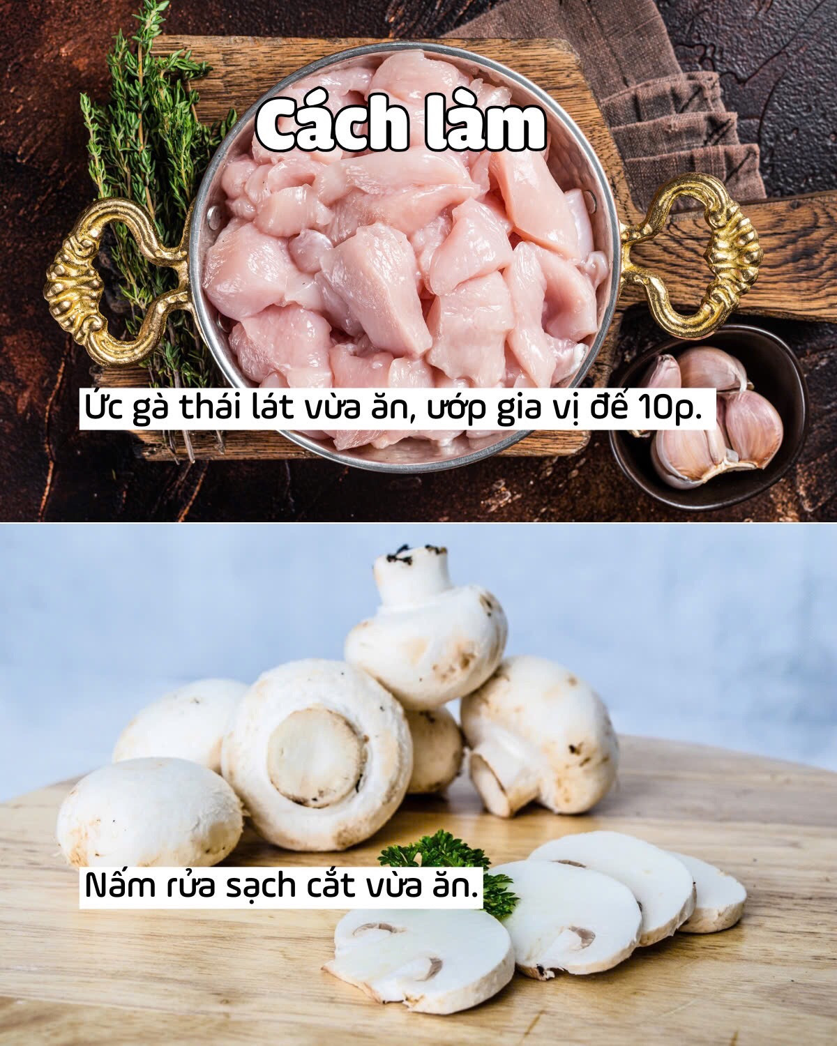 ỨC GÀ XÀO NẤM