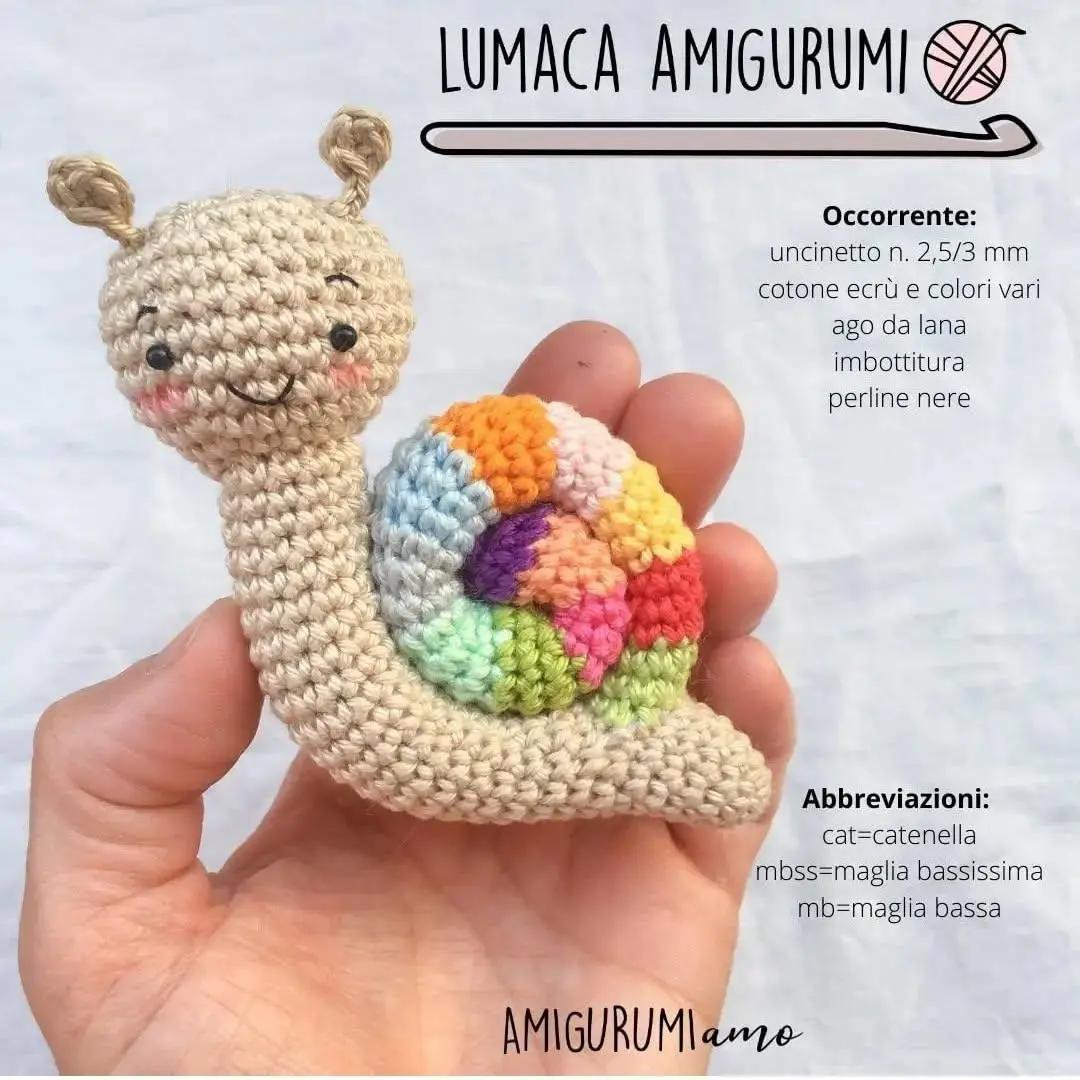 amigurumi snail crochet pattern