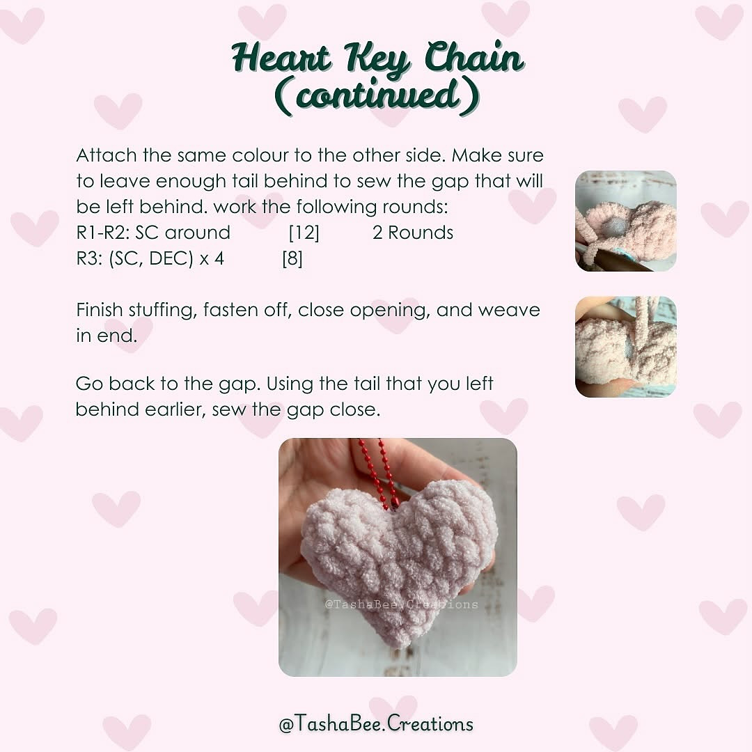 baby lovey a baby potted friends mod heart keychain pattern