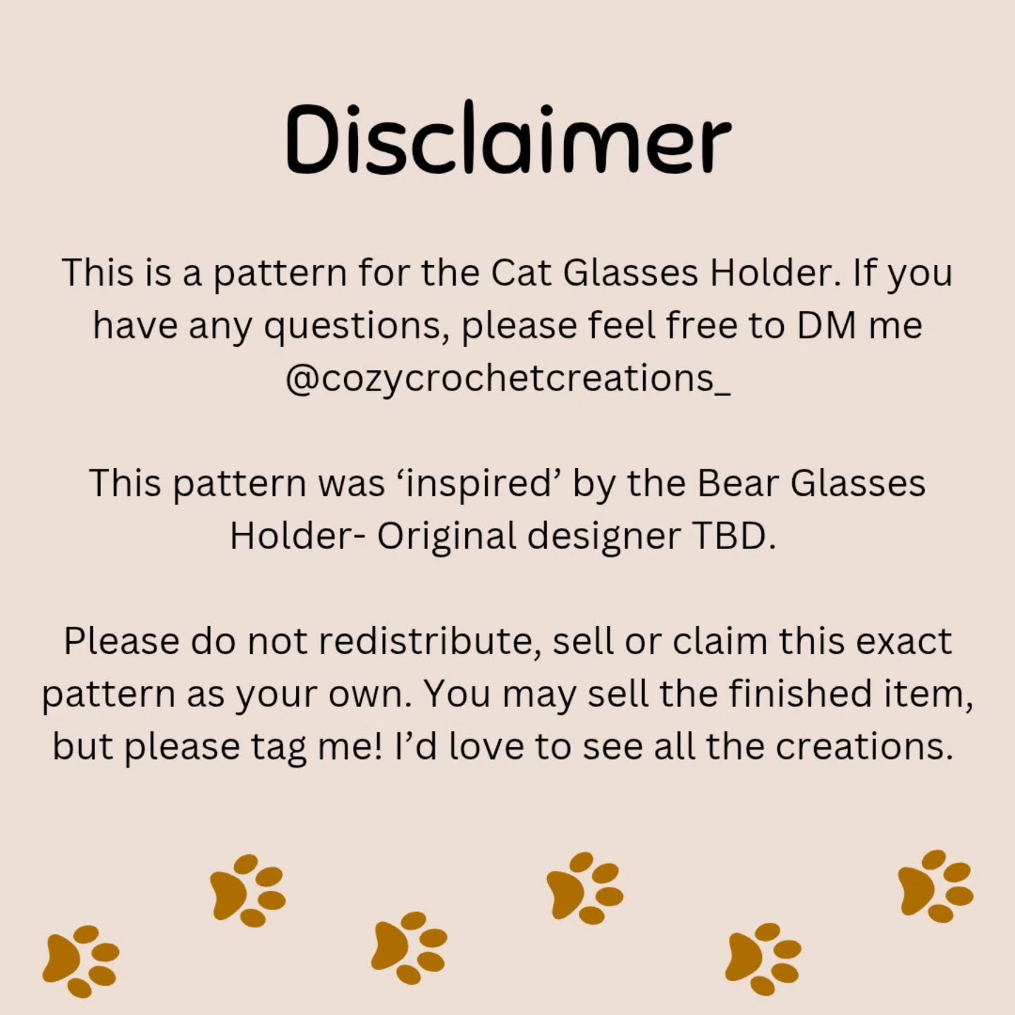 😸👓 Cat Glasses Holder 👓😸
✨️FREE PATTERN✨️