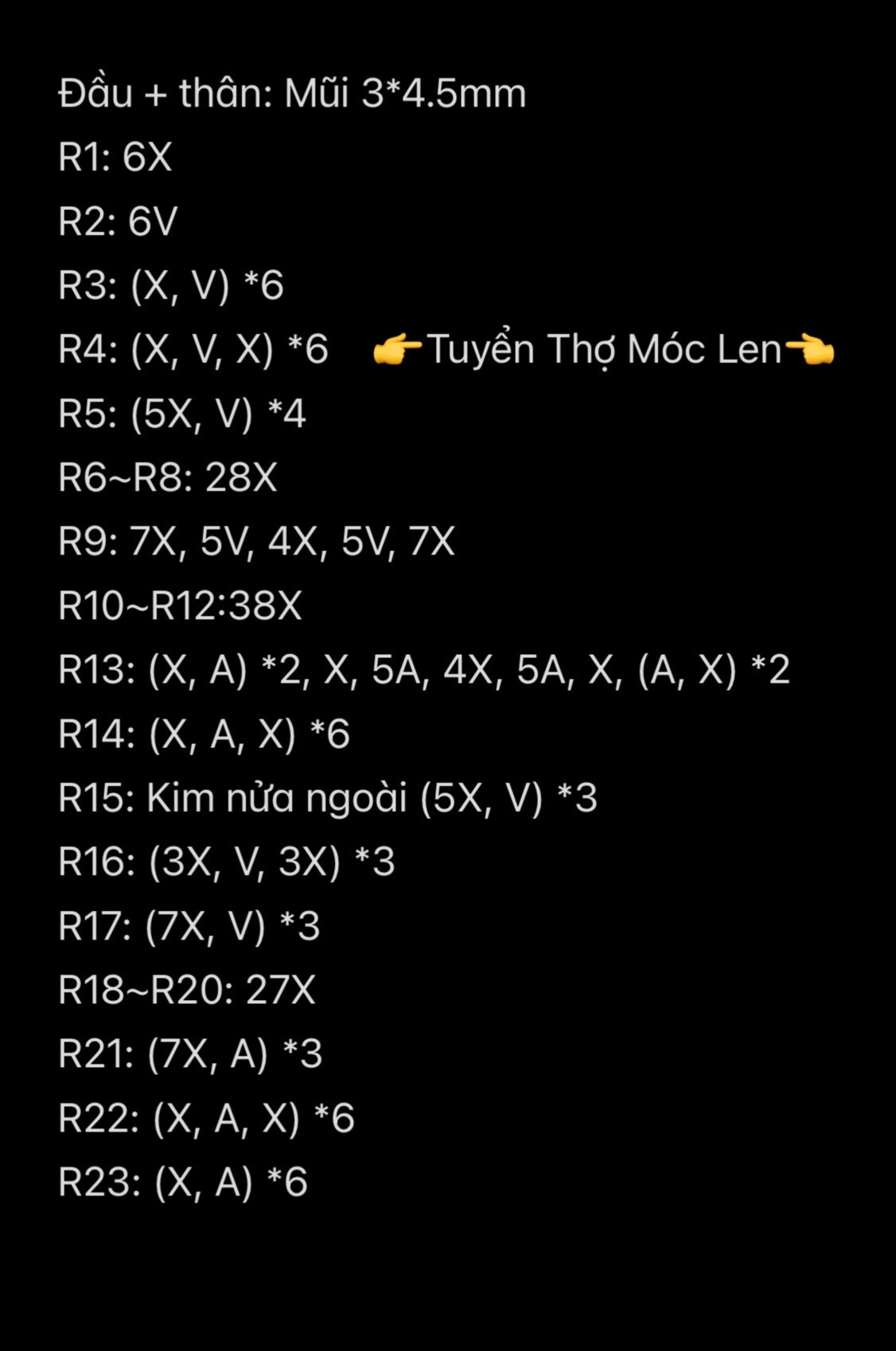 chart Gấu Trúc Ăn Mỳ #móclen #🧶 #chart #chartmoclen #2025