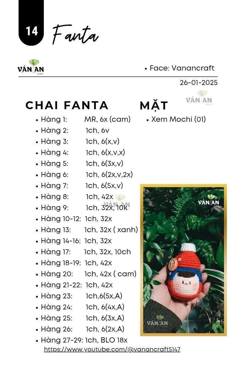 chart móc chai nước ngọt fanta