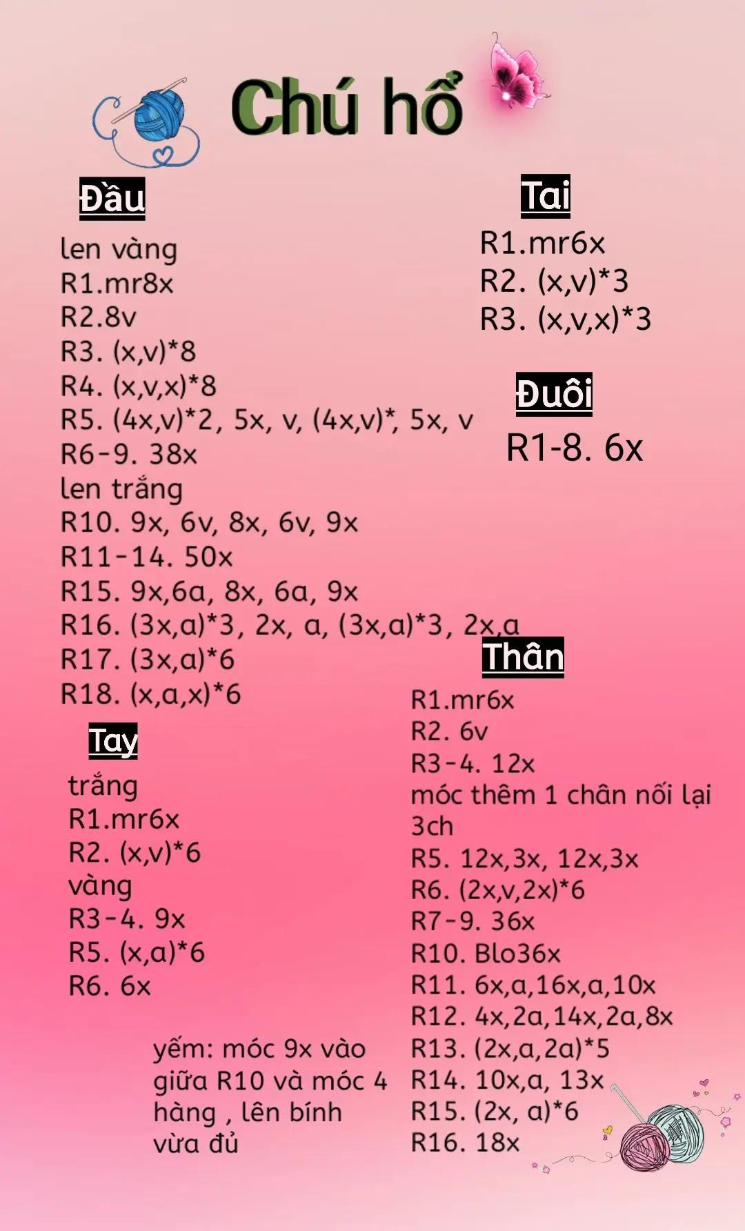 chart móc chú hổ