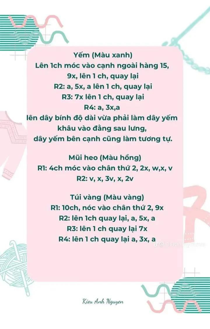 chart móc heo cầm hoa