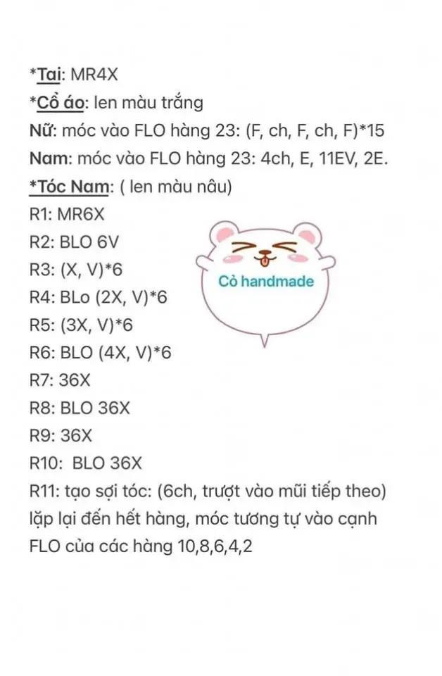 chart móc len couple