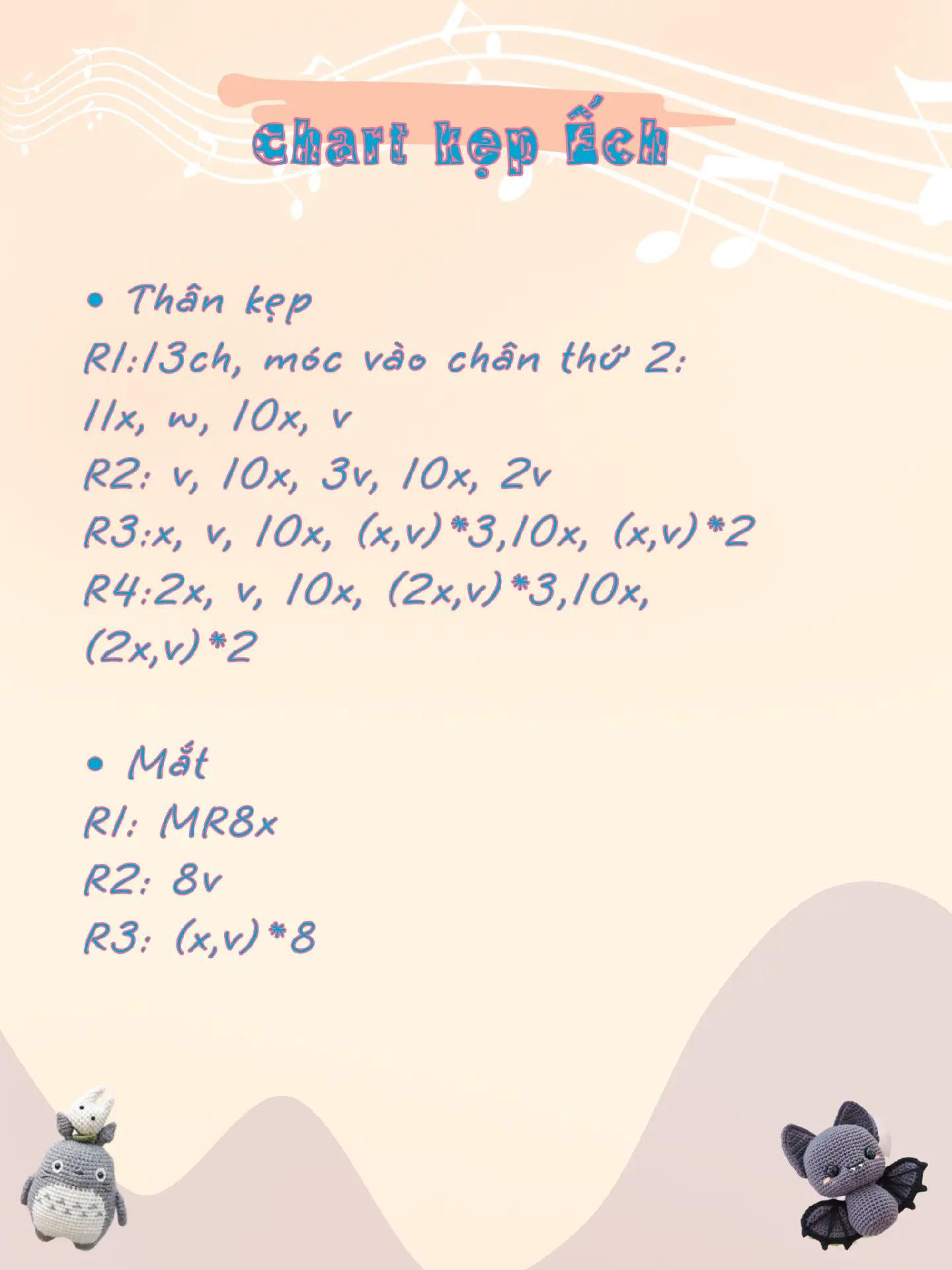 Chart móc len kẹp Ếch