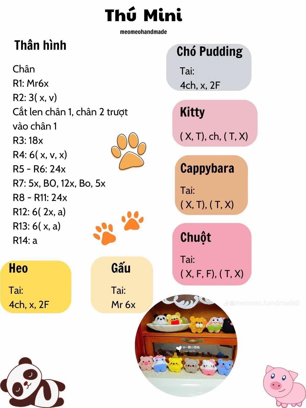 Chart thú mini sưu tầm