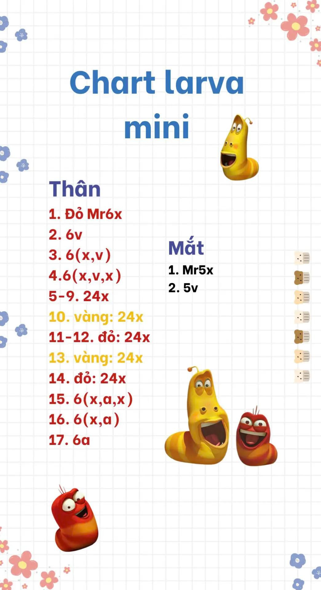 chú heo bay, hoa cúc ping pong, larva mini, rùa mini mai dâu tây, trái tim.