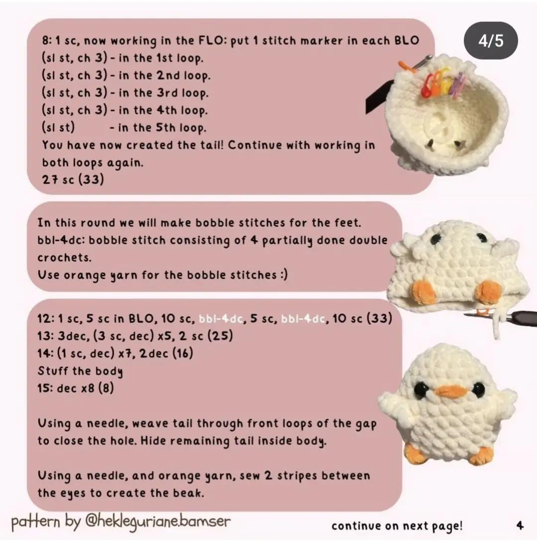 chubby chicken crochet pattern