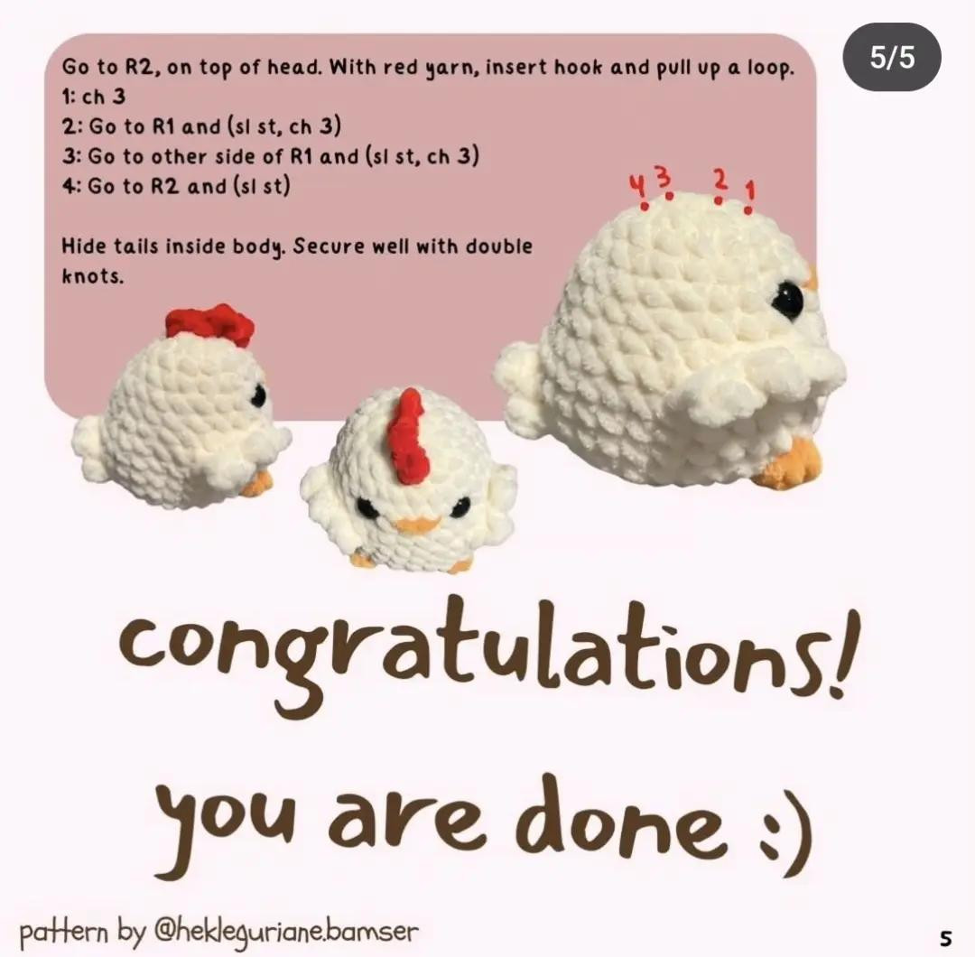 chubby chicken crochet pattern