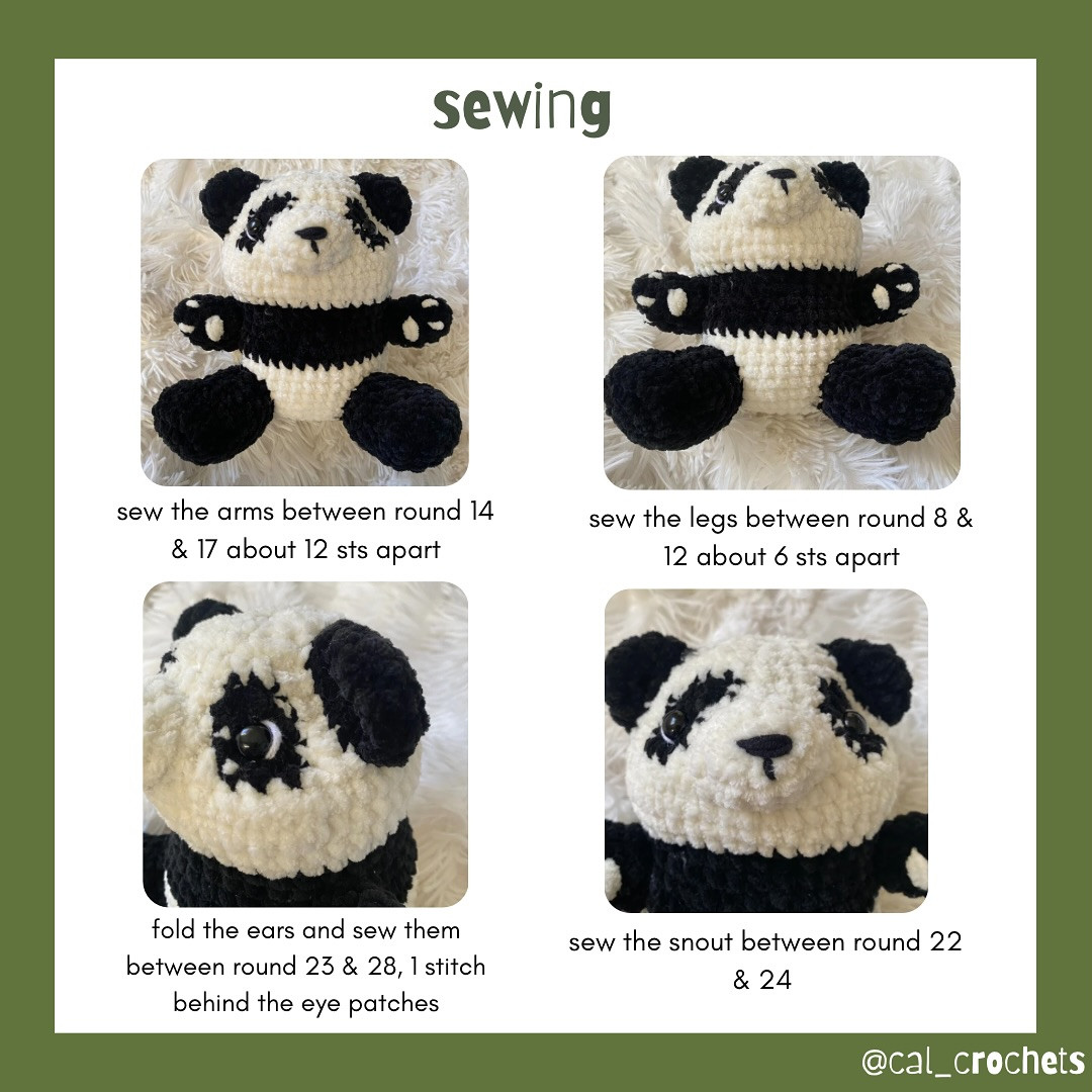 ⋆˙⟡ CHUBBY PANDA 🐼🌿 FREE PATTERN ⋆˙⟡