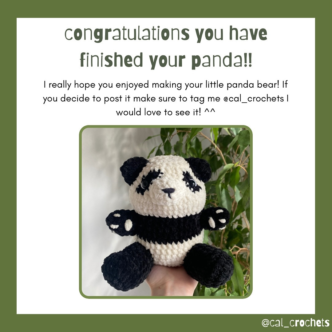 ⋆˙⟡ CHUBBY PANDA 🐼🌿 FREE PATTERN ⋆˙⟡