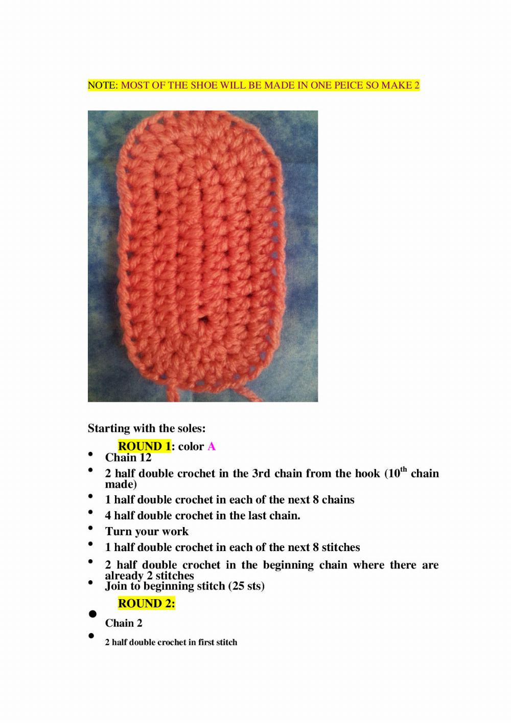 Crochet Nike Inspired shoes pattern