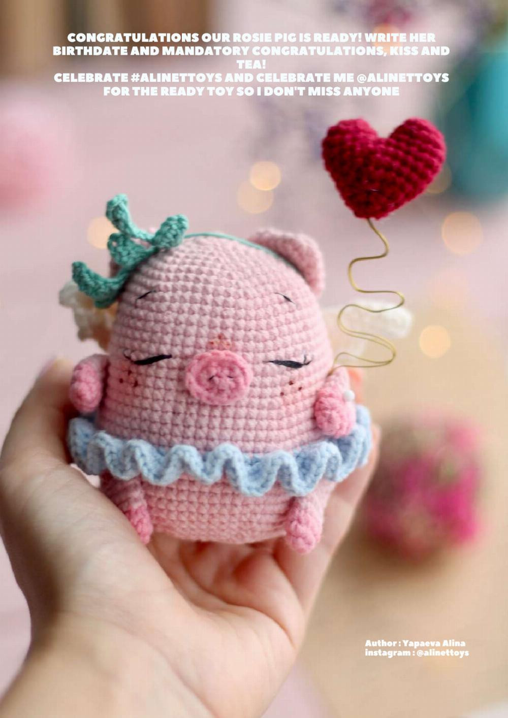 crochet pattern PIG ROSIE