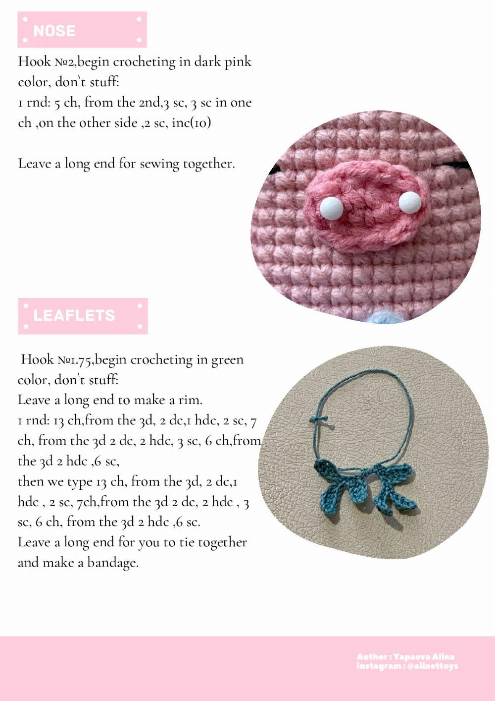 crochet pattern PIG ROSIE