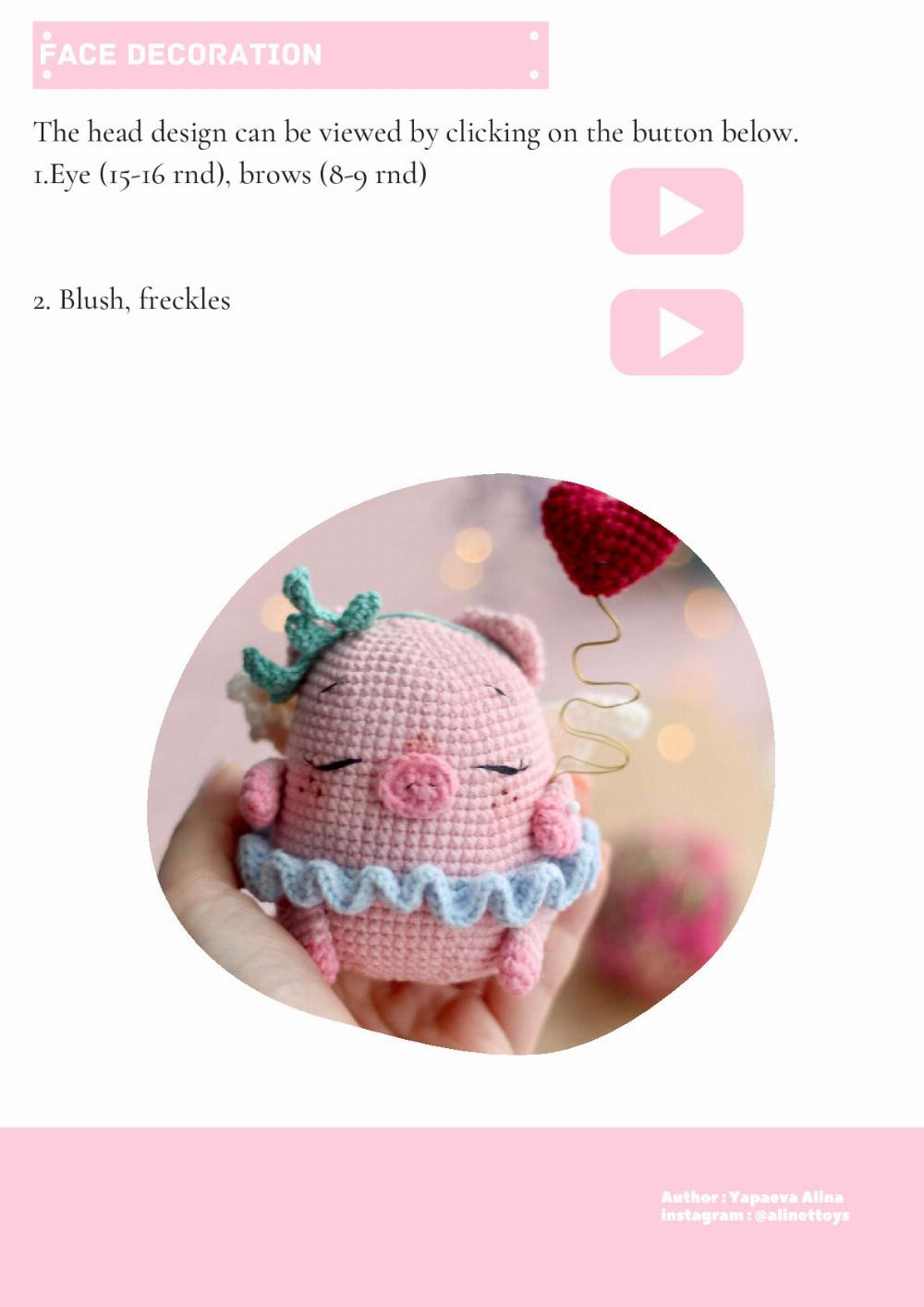 crochet pattern PIG ROSIE