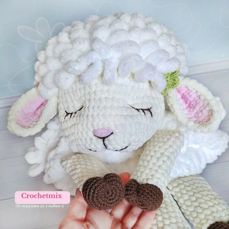 Crochet Pattern Sheep Curly 💖 Cute sheep pattern 🐑☁️