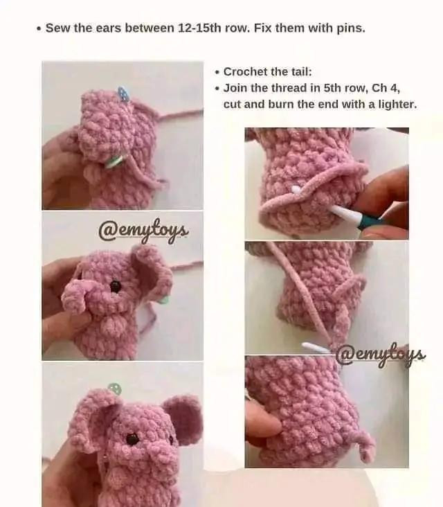 elephant toy crochet pattern