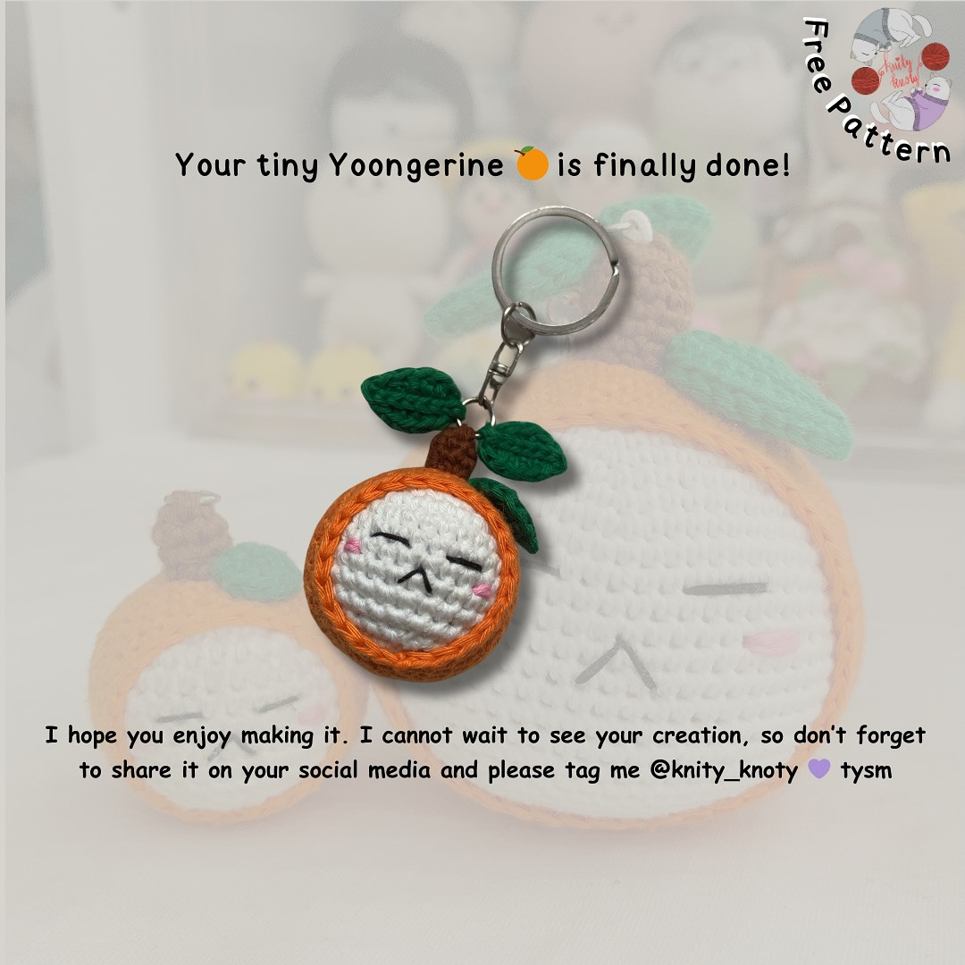 Finally Tiny Yoongerine Amigurumi Pattern is done 🍊