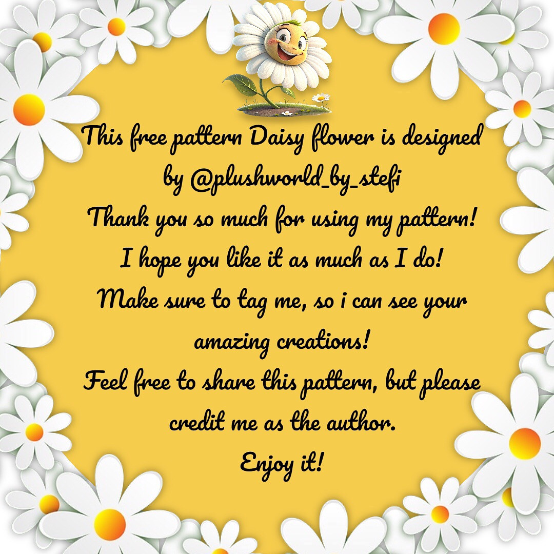 FREE CROCHET PATTERN ‘DAISY FLOWER’