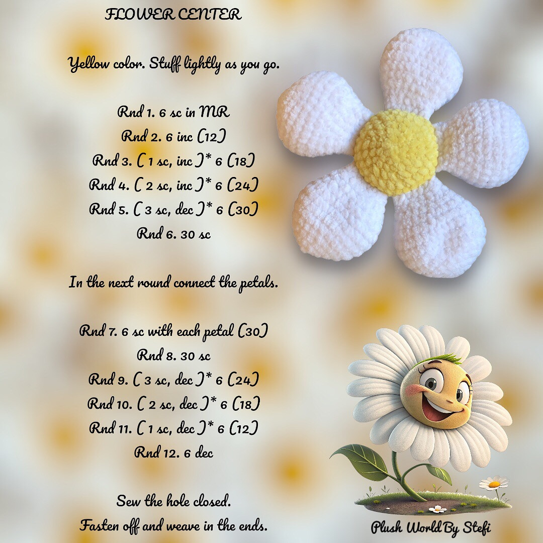 FREE CROCHET PATTERN ‘DAISY FLOWER’